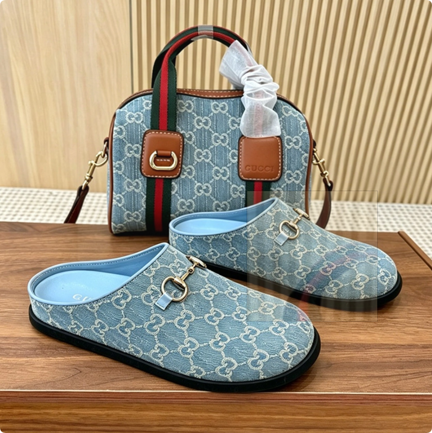 High quality slippers & handbag bag set free shipping GUI